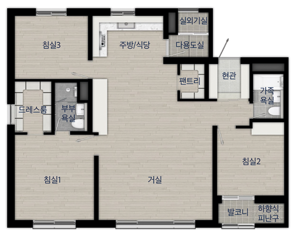 84A 타입 평면도